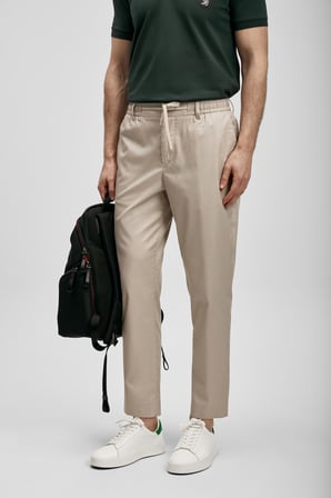 Glen Erkek Beach Jogger Pantolon Slim Fit Bej