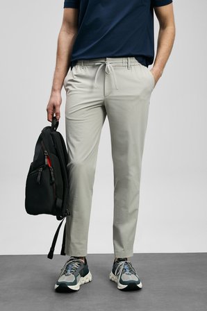 Lufian Erkek Daxon Smart Slim Fit Chino Pantolon 111190359 Taş