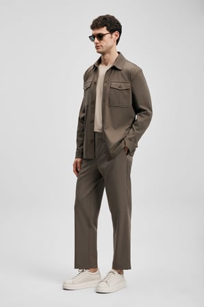 Lufian Slim Fit Normal Bel Dar Paça Chino Pantolon Erkek PANTOLON 111190360 KUM