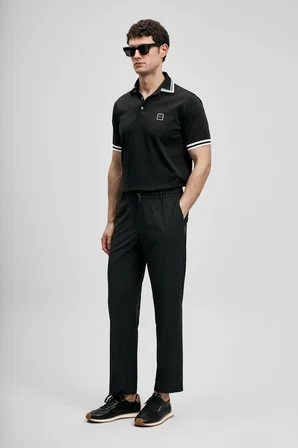 Fenrıc Smart Erkek Chino Pantolon Slim Fit Siyah