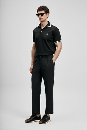 LUFIAN Erkek Fenrıc Smart Slim Fit Chino Pantolon 111190362 Siyah
