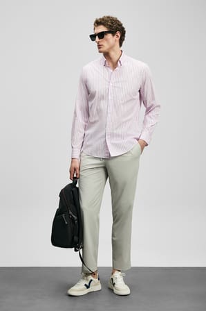 Fenrıc Smart Erkek Chino Pantolon Slim Fit Taş