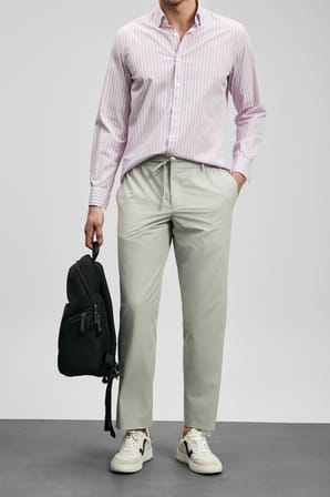 Fenrıc Smart Erkek Chino Pantolon Slim Fit Taş
