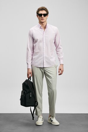 Fenrıc Smart Erkek Chino Pantolon Slim Fit Taş