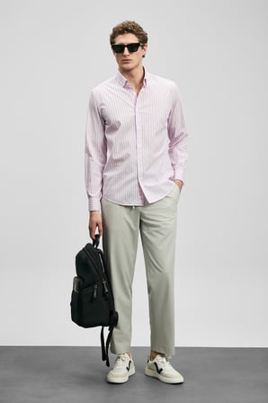 Fenrıc Smart Erkek Chino Pantolon Slim Fit Taş