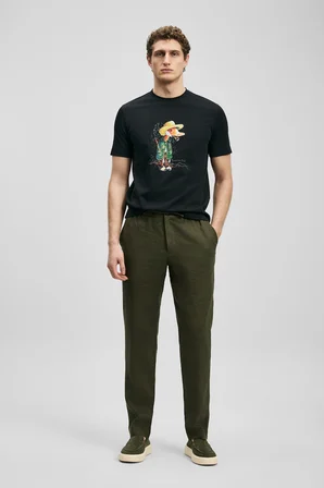 Duck Modern Grafik Tişört Siyah