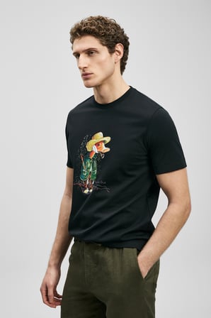 Duck Modern Grafik Tişört Siyah