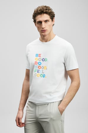 Good Modern Grafik Tişört Kırık Beyaz