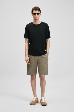 LUFIAN Pamuklu Regular Fit Bisiklet Yaka Basic T Shirt Erkek T SHİRT 111020312 SİYAH
