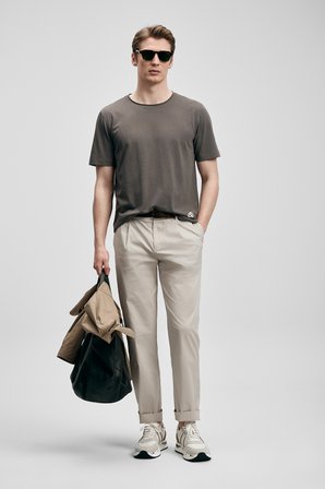 Junya Erkek Basic Tişört Vizon