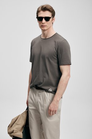 Junya Erkek Basic Tişört Vizon