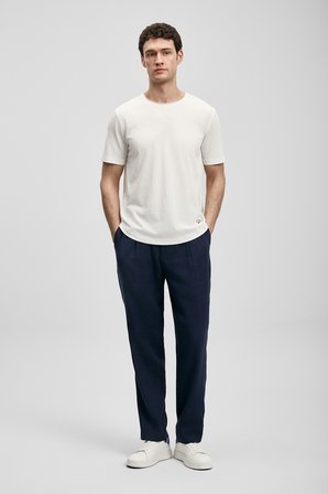 Junya Erkek Basic Tişört Kırık Beyaz