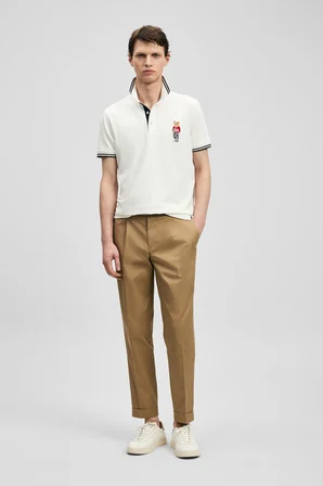 Brady Smart Erkek Polo Tişört Kırık Beyaz