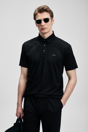 Hudson Smart Erkek Polo Tişört Siyah