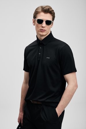 Hudson Smart Erkek Polo Tişört Siyah