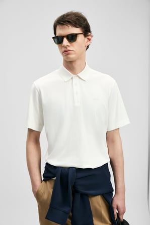 Lufian Erkek Hudson Smart Polo T-Shirt 111040234 Beyaz