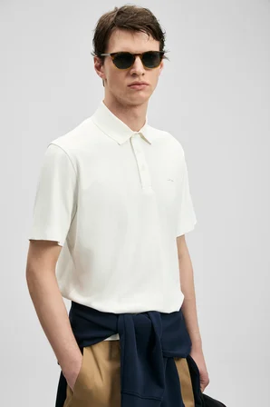 Hudson Smart Erkek Polo Tişört Beyaz