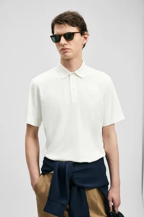 Hudson Smart Erkek Polo Tişört Beyaz