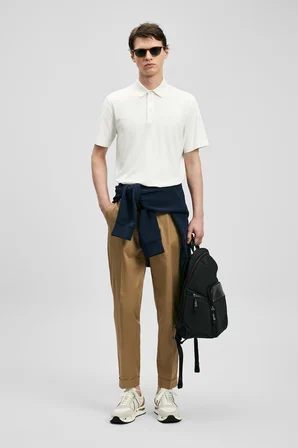Hudson Smart Erkek Polo Tişört Beyaz