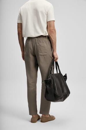Lufian Erkek Karl Smart Chino Slim Fit Pantolon 111190363 Toprak