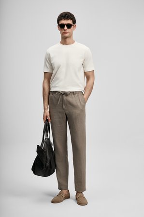 Karl Smart Erkek Chino Pantolon Slim Fit Toprak
