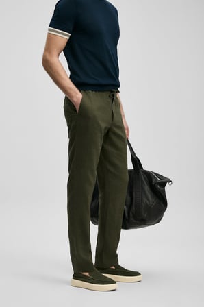 Lufian Erkek Karl Smart Chino Slim Fit Pantolon 111190363 Yeşil