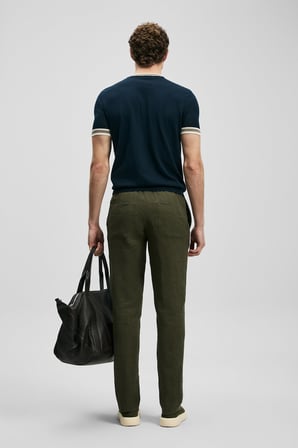 Lufian Erkek Karl Smart Chino Slim Fit Pantolon 111190363 Yeşil