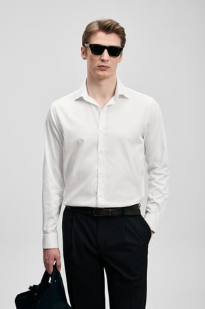 Orland Erkek Basic Gömlek Regular Fit Beyaz