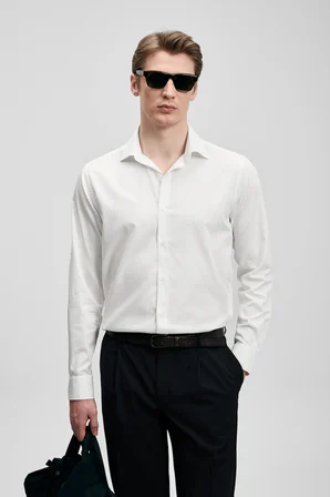 Orland Erkek Basic Gömlek Regular Fit Beyaz