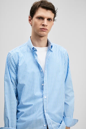 Marco Erkek Basic Gömlek Regular Fit Mavi