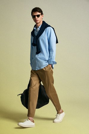 Marco Erkek Basic Gömlek Regular Fit Mavi