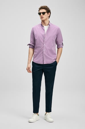 Marco Erkek Basic Gömlek Regular Fit Mor