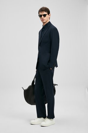 Luıs Spor Erkek Blazer Ceket Slim Fit Lacivert