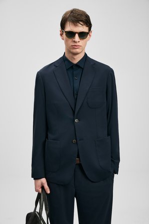 Luıs Spor Erkek Blazer Ceket Slim Fit Lacivert
