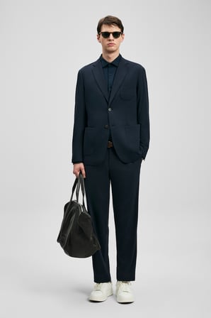 Luıs Spor Erkek Blazer Ceket Slim Fit Lacivert
