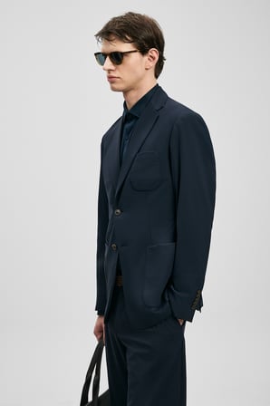 Luıs Spor Erkek Blazer Ceket Slim Fit Lacivert