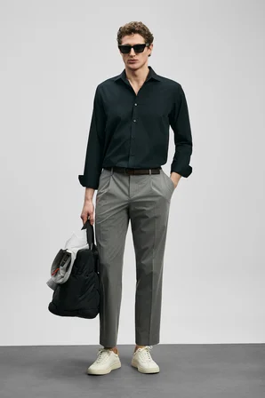 Orland Erkek Basic Gömlek Regular Fit Siyah