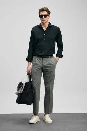 Orland Erkek Basic Gömlek Regular Fit Siyah