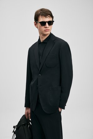 Luıs Spor Erkek Blazer Ceket Slim Fit Siyah