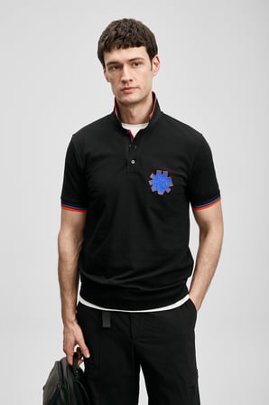 LUFIAN Erkek Gavın Smart Polo T-Shirt 111040244 Siyah