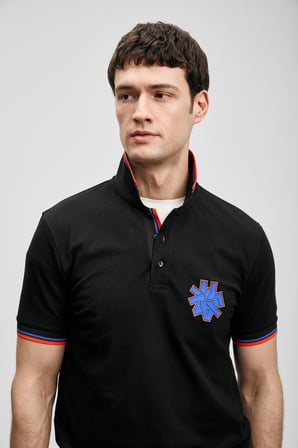LUFIAN Erkek Gavın Smart Polo T-Shirt 111040244 Siyah