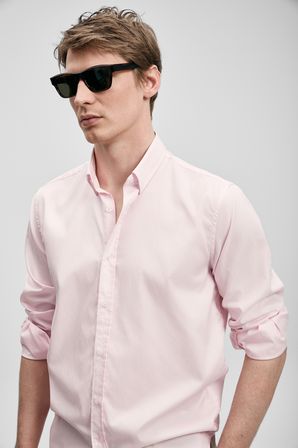 Danıel Erkek Basic Gömlek Regular Fit Pembe