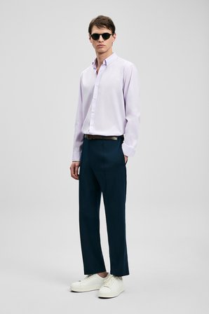 Danıel Erkek Basic Gömlek Regular Fit Lila