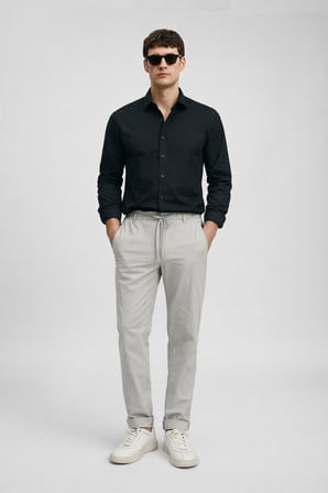 Venedıc Erkek Basic Gömlek Regular Fit Siyah