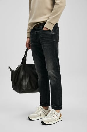 LUFIAN Erkek Luta Smart Slim Fit Jean Pantolon 111200243 Antrasit