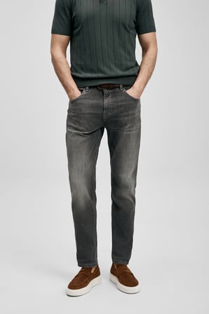 Quel Smart Jean Erkek Pantolon Slim Fit Gri