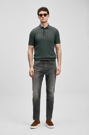 Quel Smart Jean Erkek Pantolon Slim Fit Gri