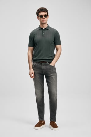 Quel Smart Jean Erkek Pantolon Slim Fit Gri
