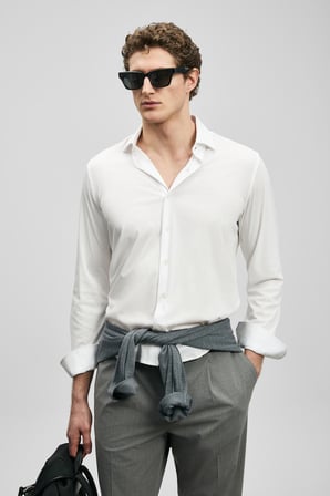 Armada Erkek Basic Gömlek Regular Fit Beyaz