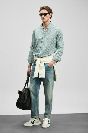 Davıd Smart Jean Erkek Pantolon Slim Fit Yeşil